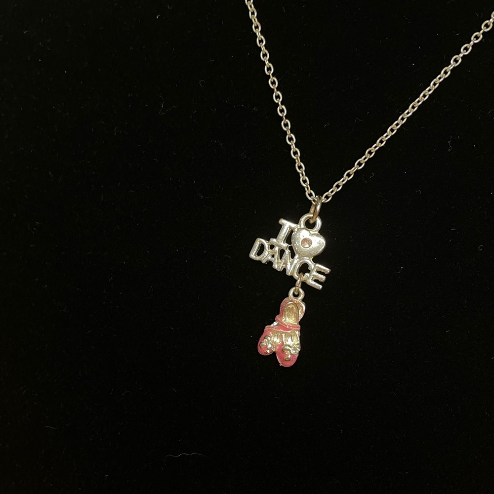 I Love Dance Ballet Necklace